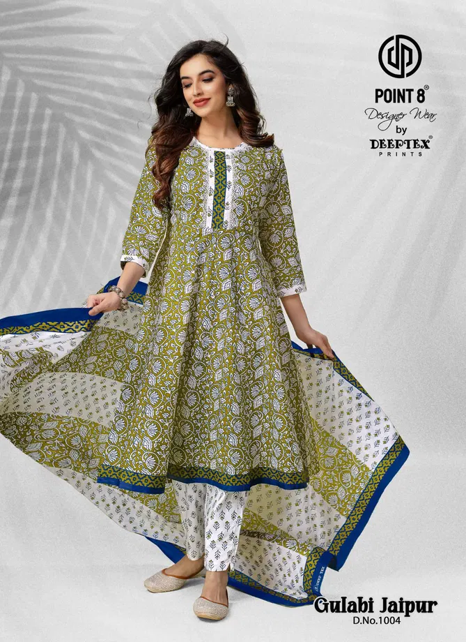 Gulabi Jaipur Vol 1 By Deeptex Anarkali Kurti With Bottom Dupatta Wholesale Online